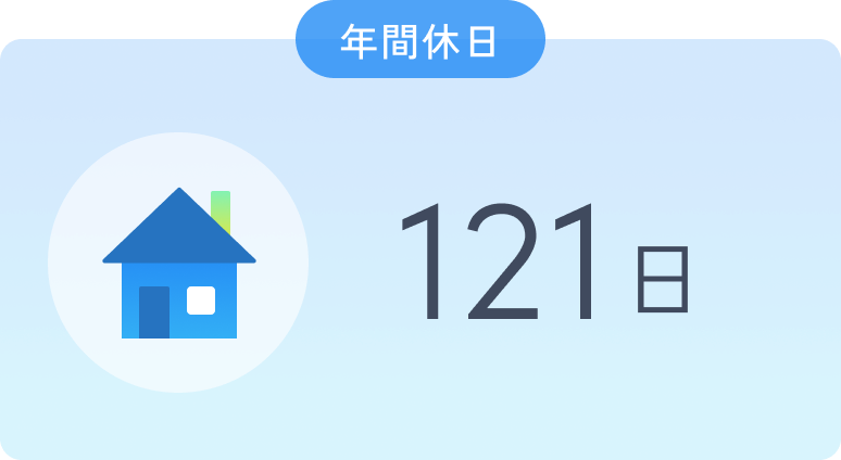年間休日121日