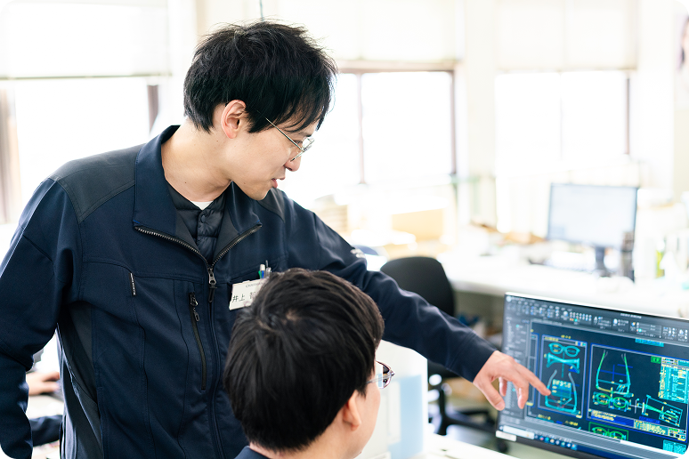 作業している様子