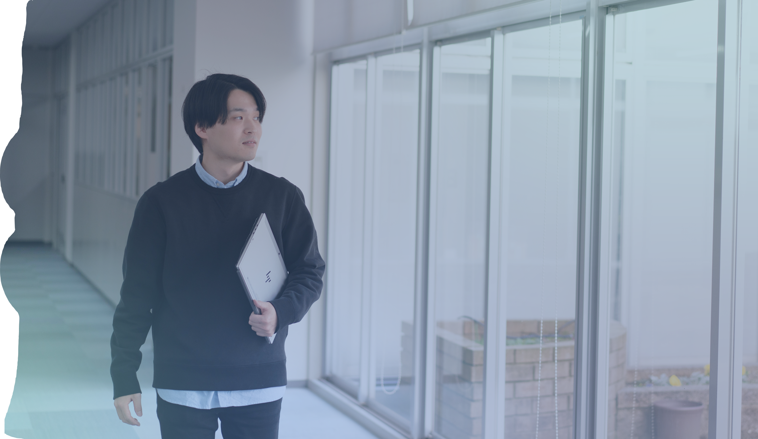 働いている様子の写真